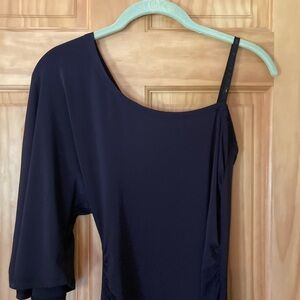 Guess Size S Black one shoulder 3/4 sleeve sequins mini dress